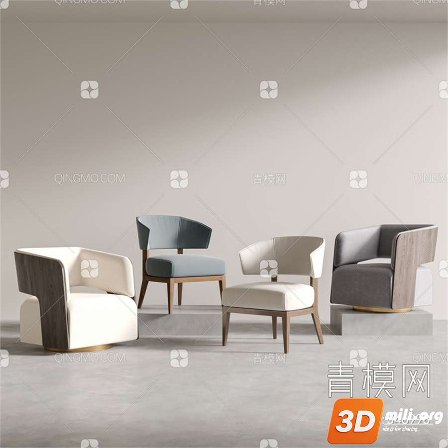 Origami Curved Armchair